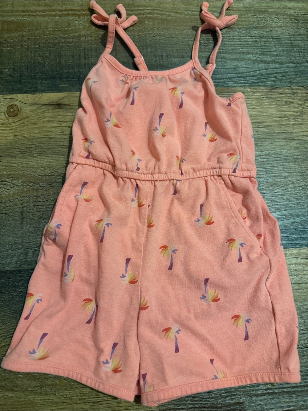Cat & Jack Peach Cotton Blend Romper